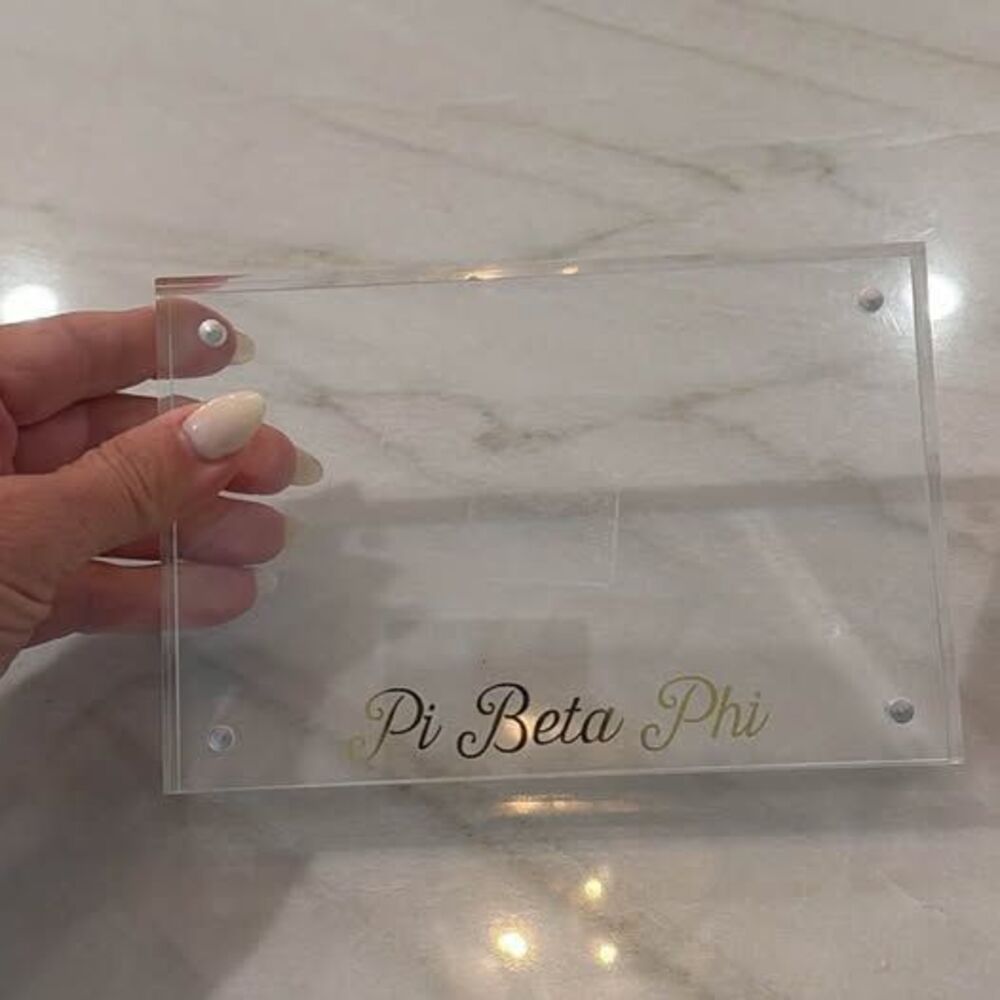 Sorority Pi Phi acrylic photo frame 4x6